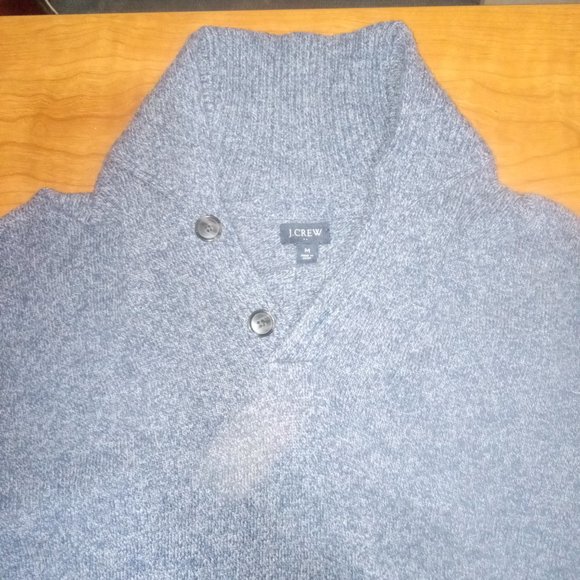 J Crew Cardigan Roll neck sweater Grey knitted Sweater size Medium - Picture 4 of 5